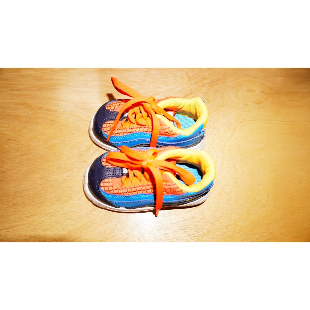 Nike Air Max 95 Toddler Size 4C Bright Crimson Amarillo Blue Kids Shoes - Picture 5 of 16